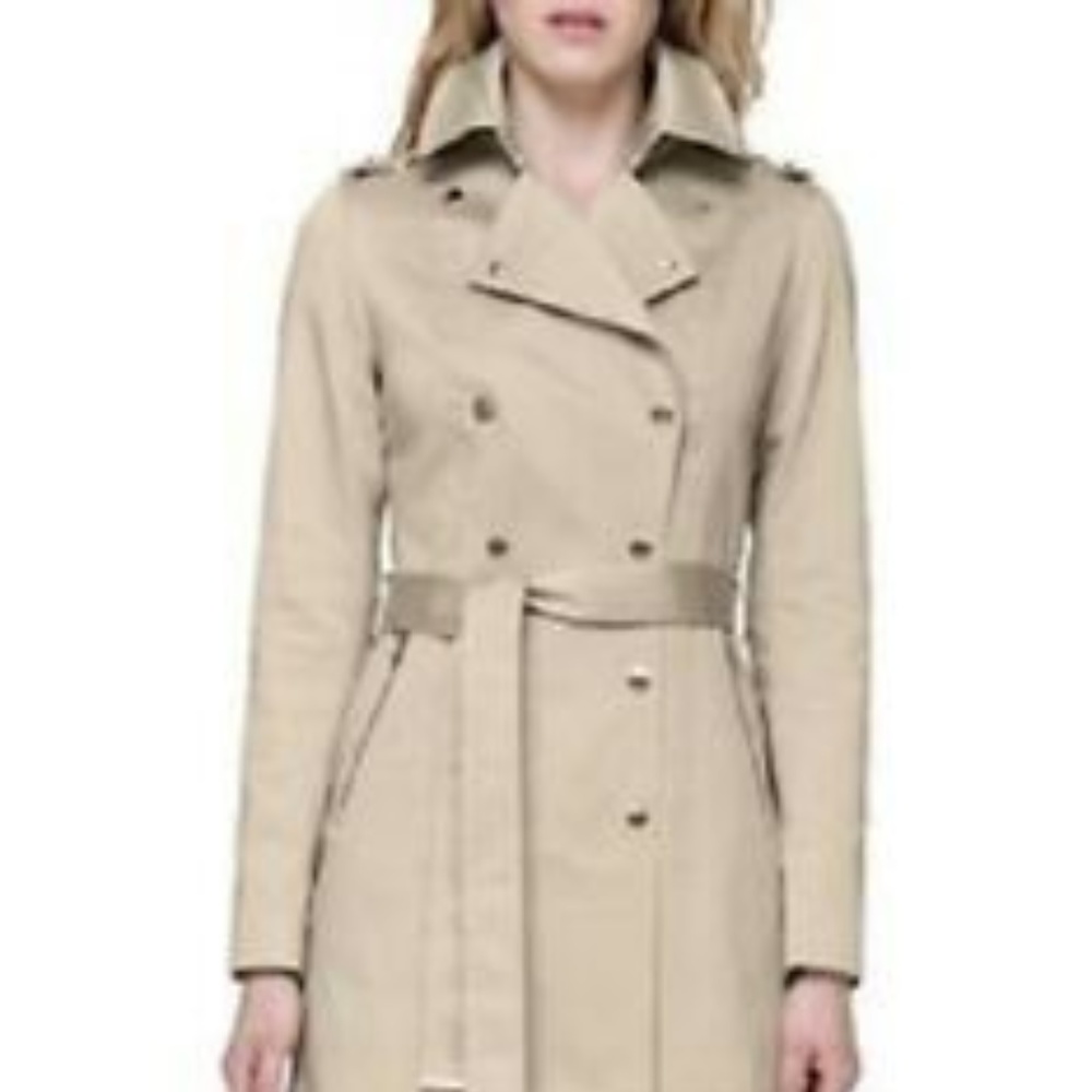 New Soia &Kyo Oatmeal trench coat rain coat Medium